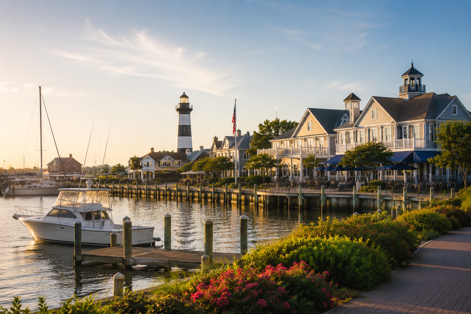 Southern Shores NC coastal homes and maritime trees
